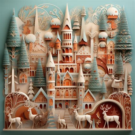 Whimsical Christmas Papercraft Art Free Stock Photo - Public Domain Pictures
