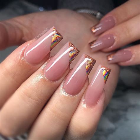 Beautiful Rose Gold Valentine's Day Nails | Amelia Infore