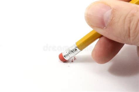 Pencil Erasing On Paper. Stock Photos - Image: 10641823