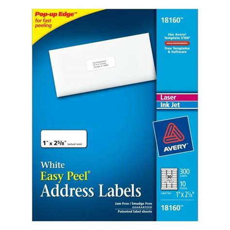 Avery White Address Labels 1″ x 2 5/8″ (18160) | Office Systems Aruba