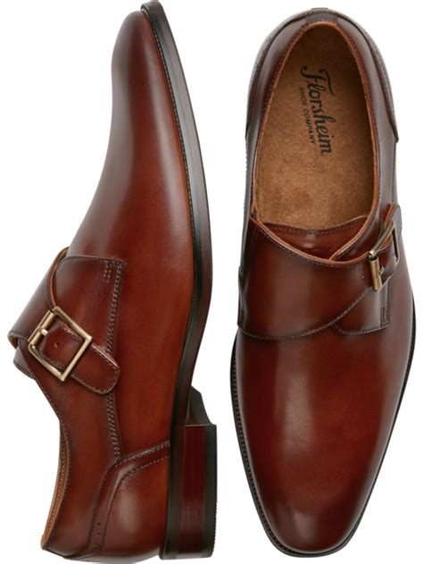 Florsheim Roseto Plain Toe Monk Strap Dress Shoes | Men's Shoes | Moores Clothing