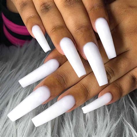 Buy Florry Coffin Extra Long Fake Nails Ballerina Press on Nails Matte ...