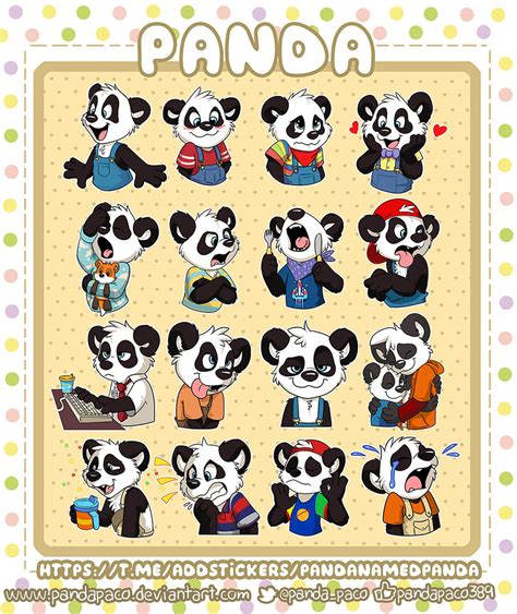 Panda telegram stickers by pandapaco on DeviantArt