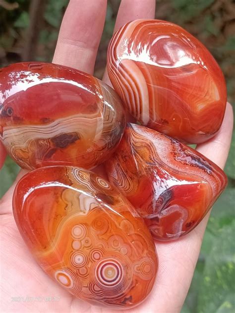 Natural Red Agate Tumbled Stonered Agate Crystal - Etsy