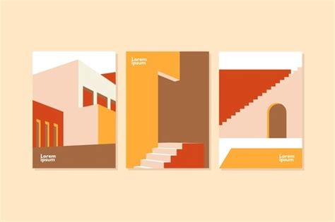 Free Vector | Minimal architecture covers template | Minimal ...