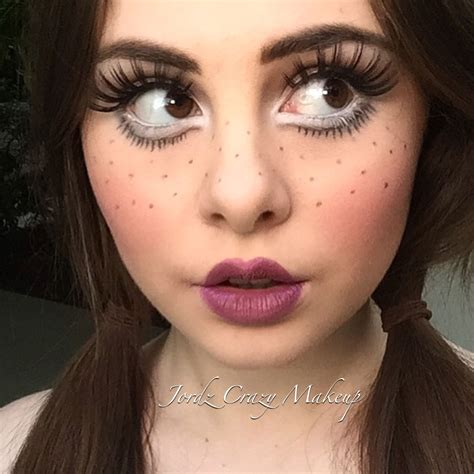 Cute Doll Makeup | Doll makeup halloween, Cute doll makeup, Scary doll ...