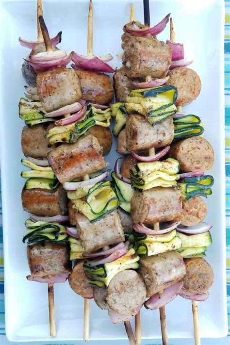 Grilled Sausage Skewers - | Bakersbeans (Wanda Baker)