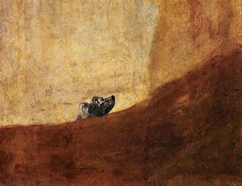 Museum Art Reproductions | The dog, 1823 by Francisco De Goya (1746 ...