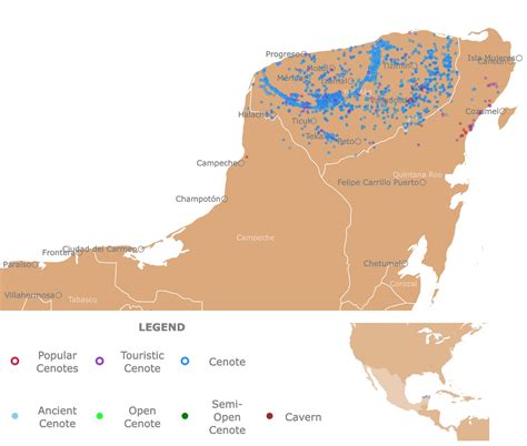 Map of Cenotes