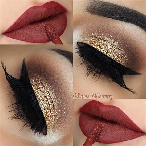 43 Christmas Makeup Ideas to Copy This Season - StayGlam | Christmas ...