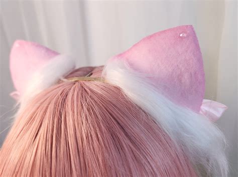 Pastel Pink Luxury Handcrafted Realistic Cat Ears on Storenvy