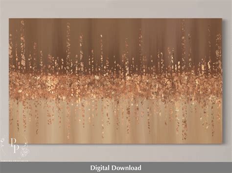 Brown and Gold Abstract, Printable Wall Art, Digital Crushed Glass, Gold Foil Art, Glitter Wall ...