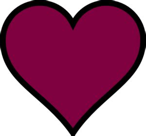 Maroon Heart Clip Art at Clker.com - vector clip art online, royalty free & public domain