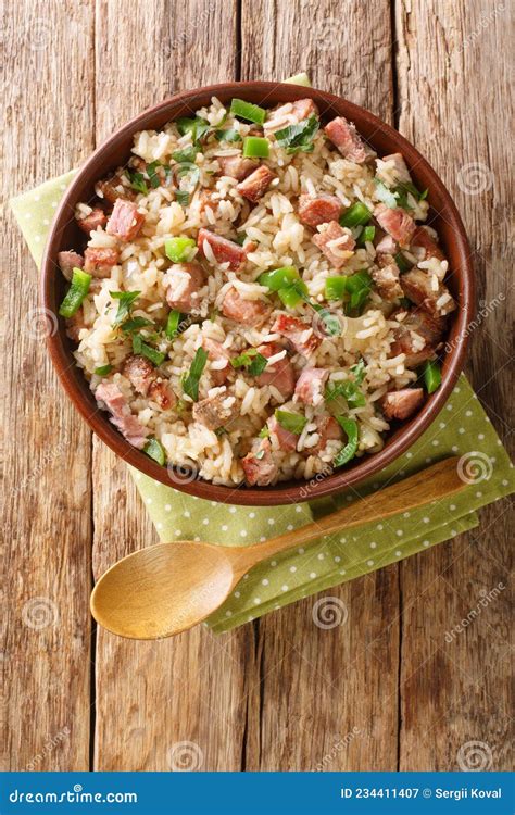 Arroz Carreteiro Brazilian Wagoners Rice with Meat and Vegetables Close ...