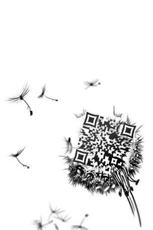 This QR code was designed to promote the release of the book, “Dandelions” by Jeremiah Telzrow ...