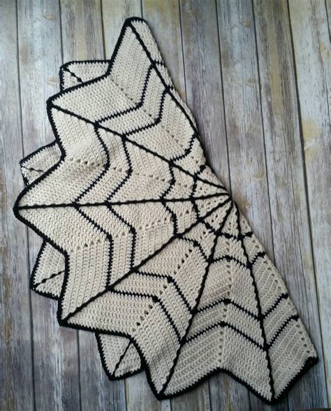 Spider Web Blanket Crochet Pattern Halloween Blanket Crochet - Etsy