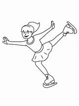 Figure Skater coloring Pages sketch template