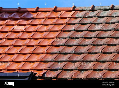 Roof cleaning with high pressure, before and after Stock Photo - Alamy