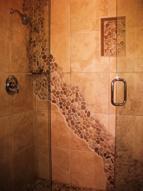 River Rock Tile Bathroom Ideas - bathroom and kitchen