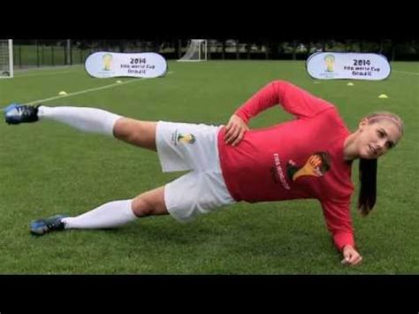 Alex Morgan Soccer Workout: Side Bench w/Leg Lift - YouTube