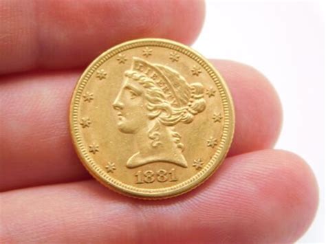 1881 UNITED STATES OF AMERICA LIBERTY CORONET HEAD HALF EAGLE 5 DOLLAR GOLD COIN | eBay