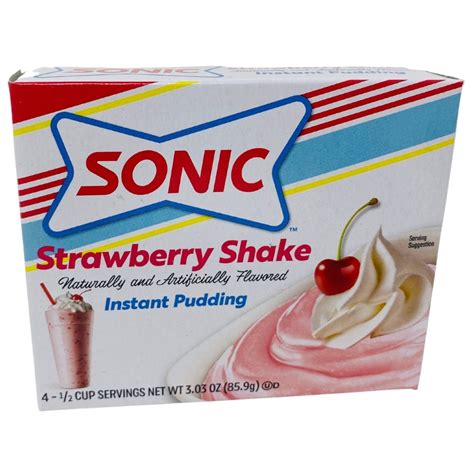Sonic Strawberry Shake Instant Pudding - 3.03oz | Candy Funhouse