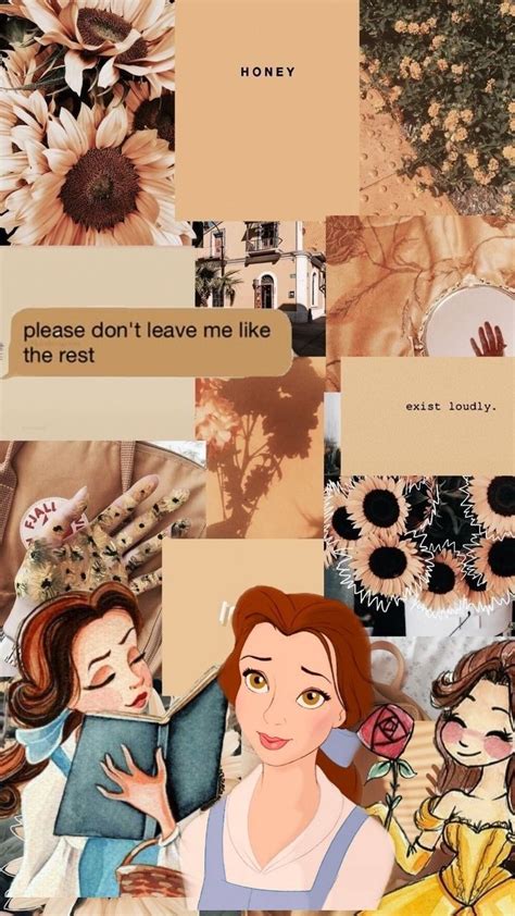 BELLE AESTHETIC WALLPAPER in 2022 | Disney collage, Beauty and the ...