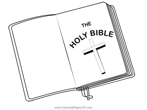 Holy Bible Coloring Page for Kids - Free Christianity Printable Coloring Pages Online for Kids ...