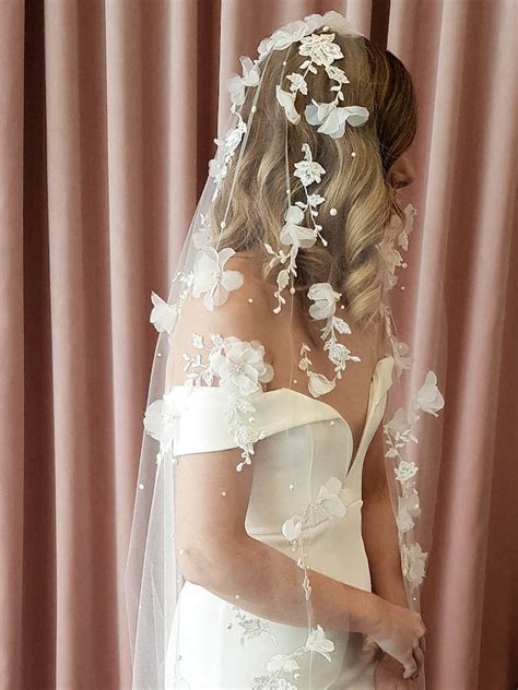 RIVIERA Floral Wedding Veil | ubicaciondepersonas.cdmx.gob.mx