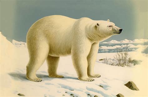 Polar Bear Vintage Art Free Stock Photo - Public Domain Pictures