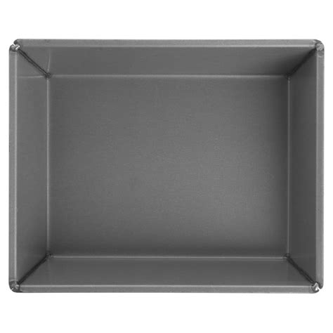 Chicago Metallic Rectangle Aluminized Steel Pre-Seasoned Deep Dish Pizza Pan - 9 7/8"L x 7 3/4"W ...