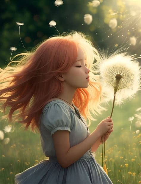 Blowing Dandelion Seeds In A Sun-drenched Park by ishi99 on DeviantArt