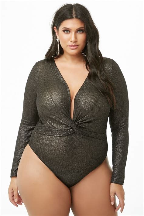 Plus Size Metallic Bodysuit | Metallic bodysuit, Fashion, Latest trends