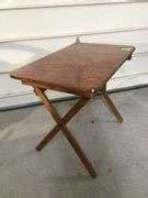 WOODEN FOLDING TABLE - Currie Auction Service