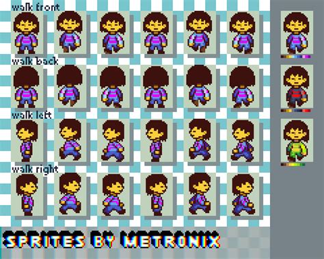 Frisk Sprite Sheet by metr0nix727 on DeviantArt