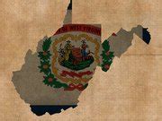 West Virginia State Flag Map Outline With Founding Date On Worn Parchment Background Puzzle by ...