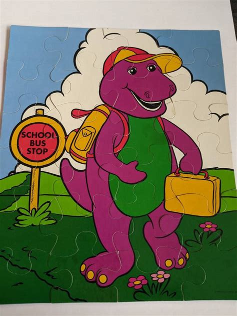 Vintage 1993 Barney School Puzzle | Etsy