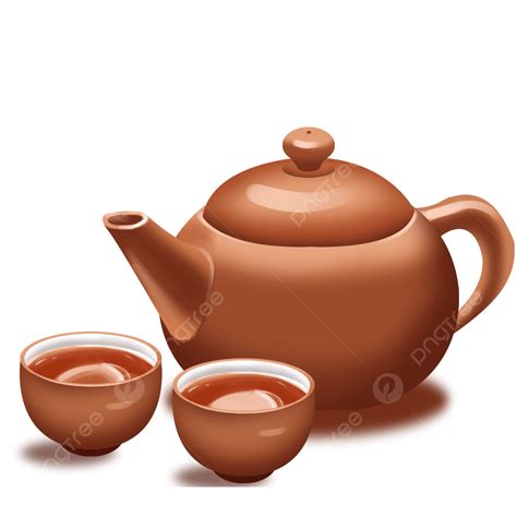 Teapot Set Clipart Hd PNG, Illustration Of Teapot Cup And Tea Set, Chinese Style, Tea Set ...