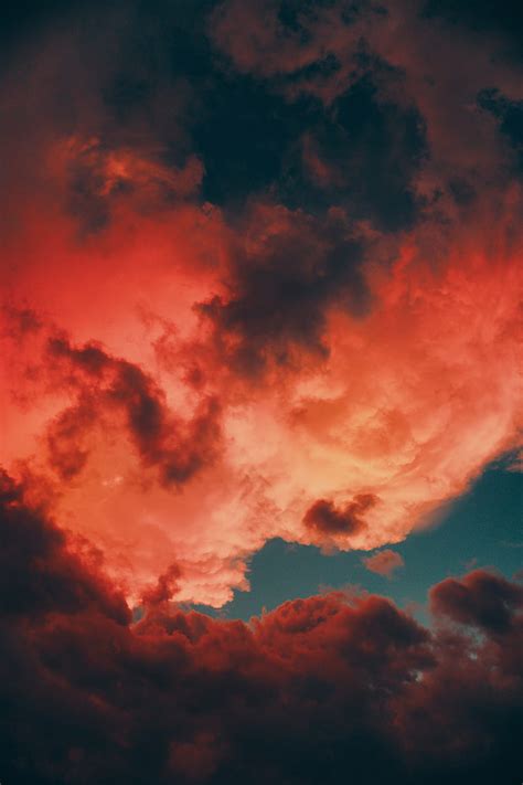 Clouds, dark, red, sky, twilight, HD phone wallpaper | Peakpx