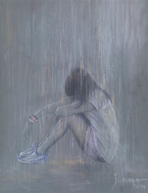 Sad Rain, Drawing by Jovica4art | Artmajeur