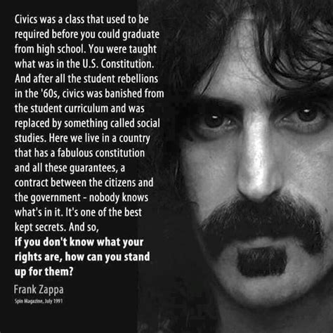 Frank Zappa | Frank zappa quote, Social studies, Civics