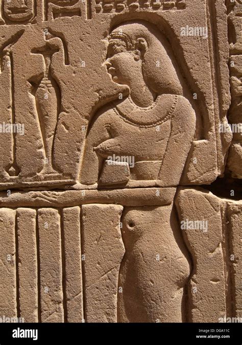 Hieroglyphs, Edfu Temple dedicated to Horus, High Egypt Stock Photo - Alamy