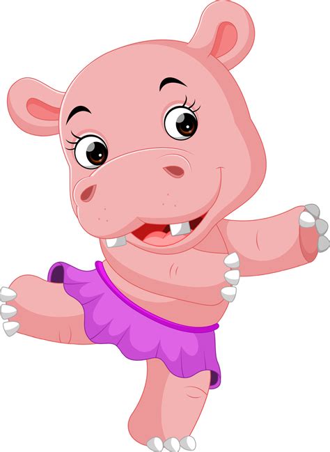 hippo dancing cartoon 8048637 Vector Art at Vecteezy