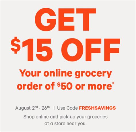 $15 off your online grocery order of $50 or more at Loblaws, Superstore or Zehrs | Indianapolis ...