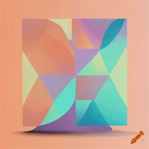 Pastel-colored geometric shape promoting calmness