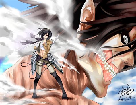 Eren and Mikasa Wallpapers - Top Free Eren and Mikasa Backgrounds ...