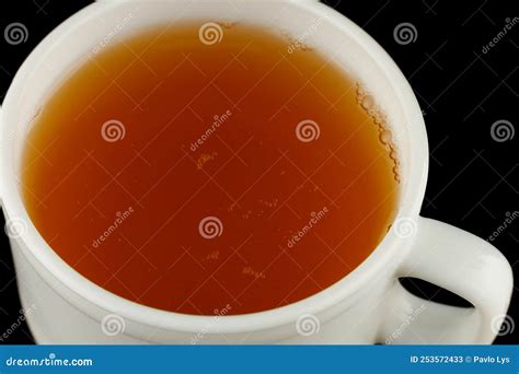 Green Tea in a Cup on a Black Background Stock Image - Image of organic ...