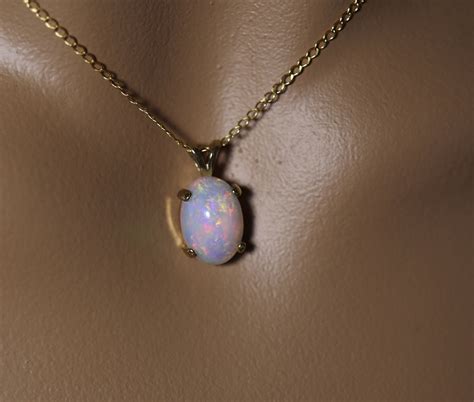 White opal necklace, natural fire opal necklace, fire opal pendant, large opal pendant, silver ...