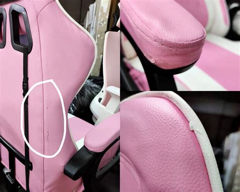 (Sale) OFX G11 Gaming Chair w/ Foot Rest (Pink) (Scratches & Torn)