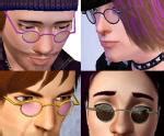 Mod The Sims - Small Round Glasses & Shades *UPDATE* Recolourable Lenses